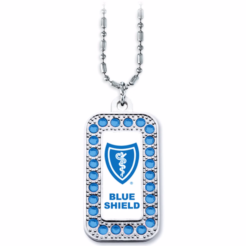 Deluxe Bling Dog Tag - Color Fill
