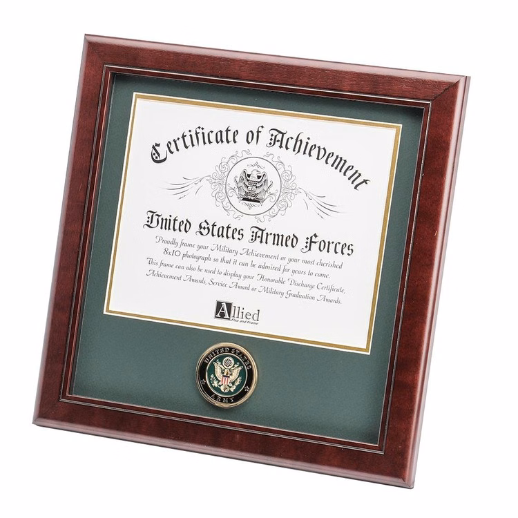 U.S. Army Medallion 8-Inch by 10-Inch Certificate Frame