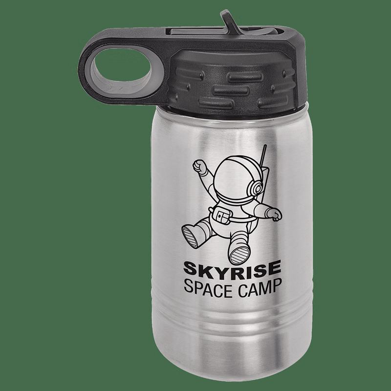 12 oz. Stainless Steel Laser Engraved Polar Camel Water Bottles