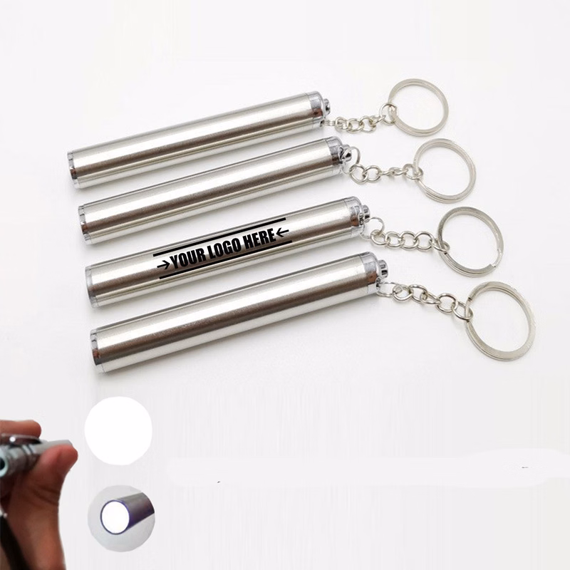 Stainless Steel High Brightness Led Flashlight With Keychain