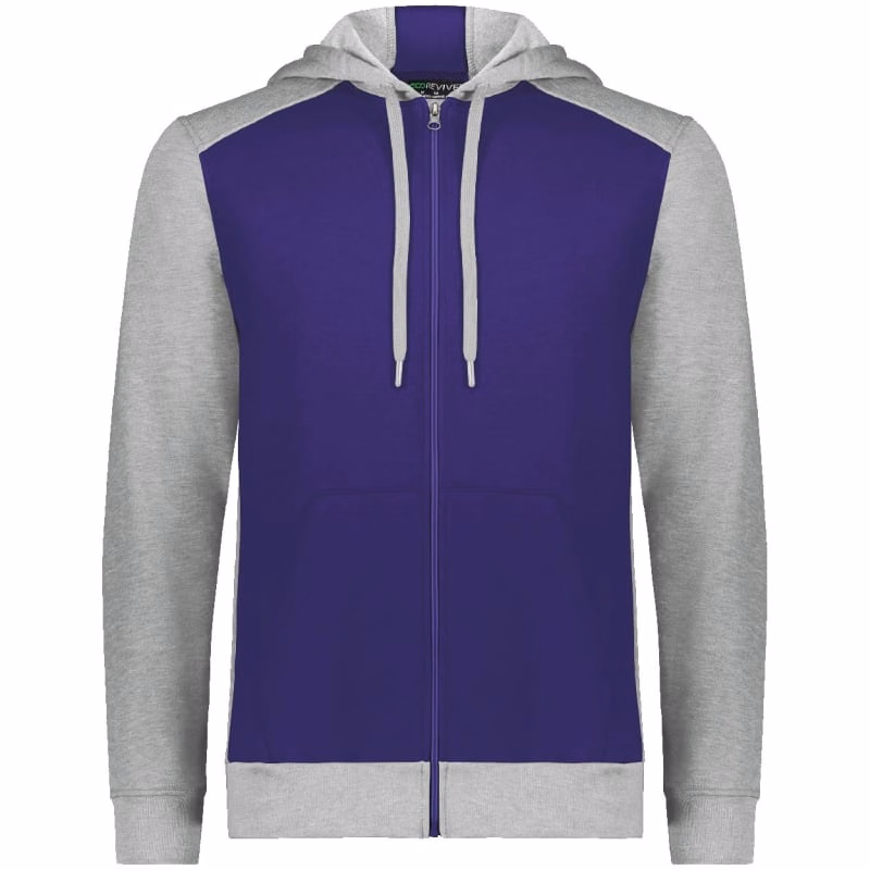 Augusta Sportswear Unisex Eco Revive™ Three-Season Triblend Fleece Full-Zip Hooded Sweatshirt - 6899
