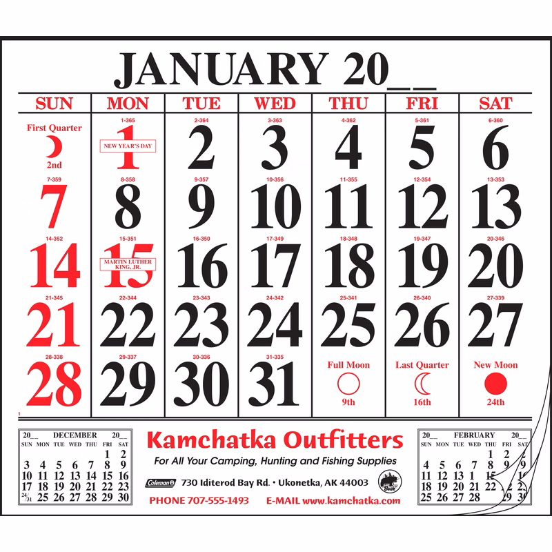 Style 1 Large 12-Sheet Calendar