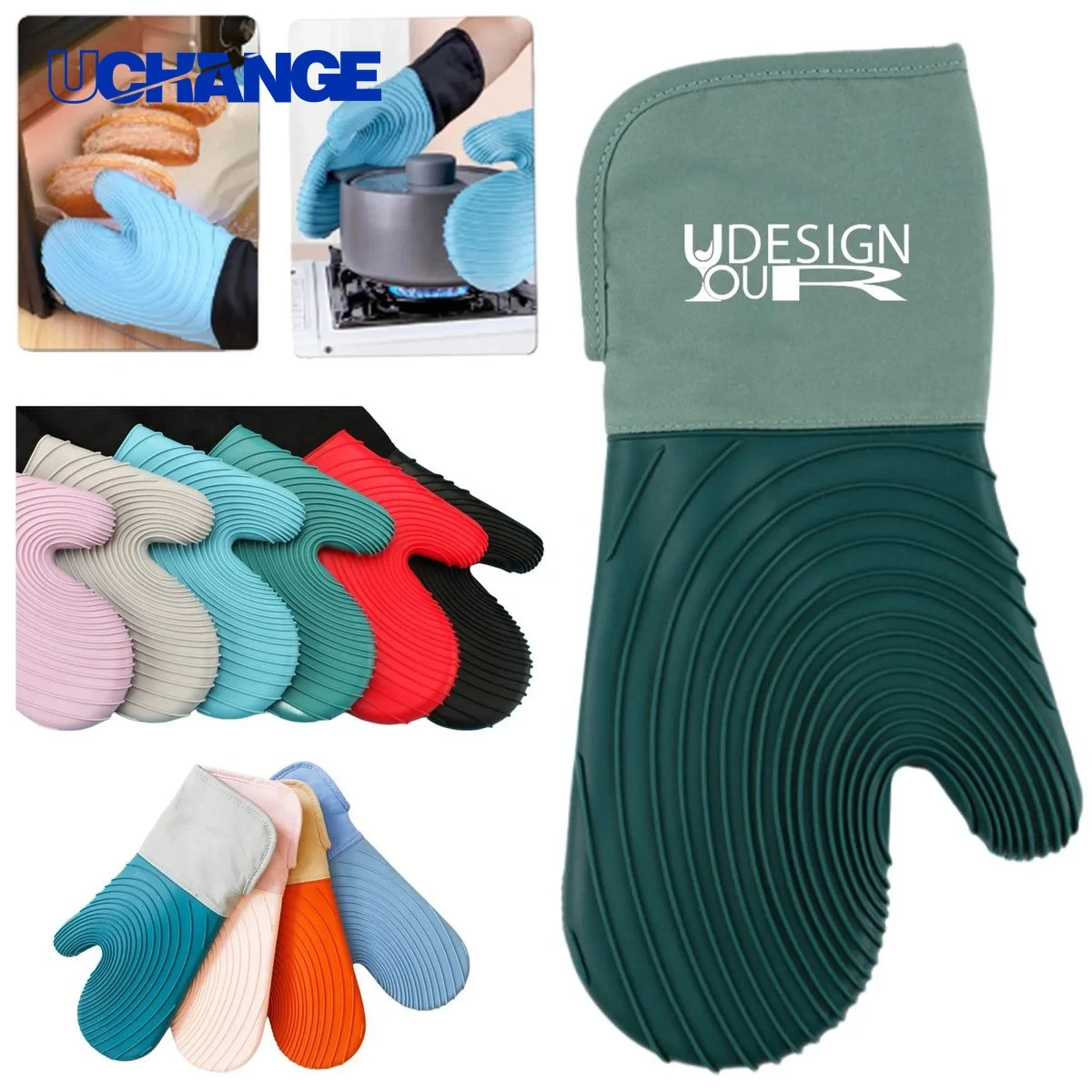 Silicone Oven Mitt Heat Protection for Home Cooking 1