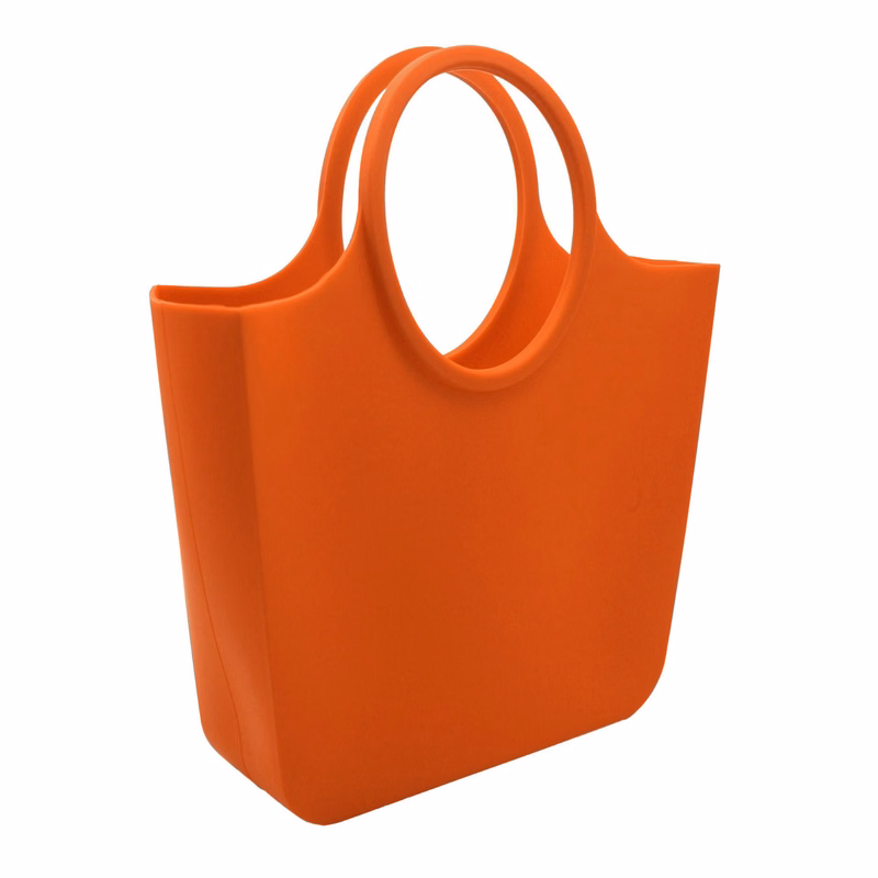 Custom Silicone Beach Grocery Tote Bag with Round Handles