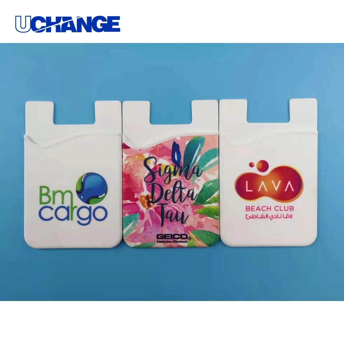 Full Color Printed Silicone Phone Wallet Card Holder for Events 1