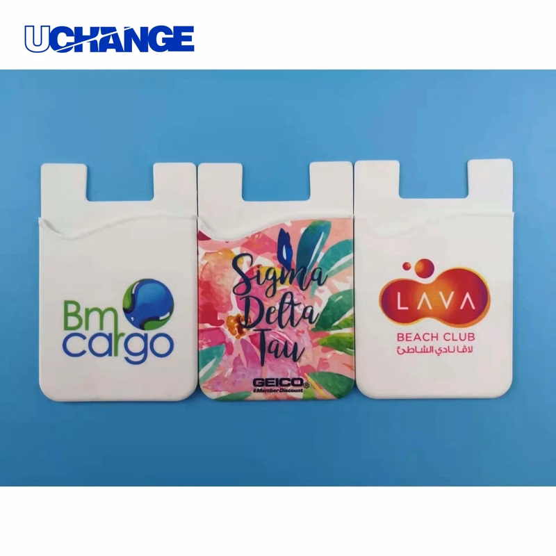 Full Color Printed Silicone Phone Wallet Card Holder for Events