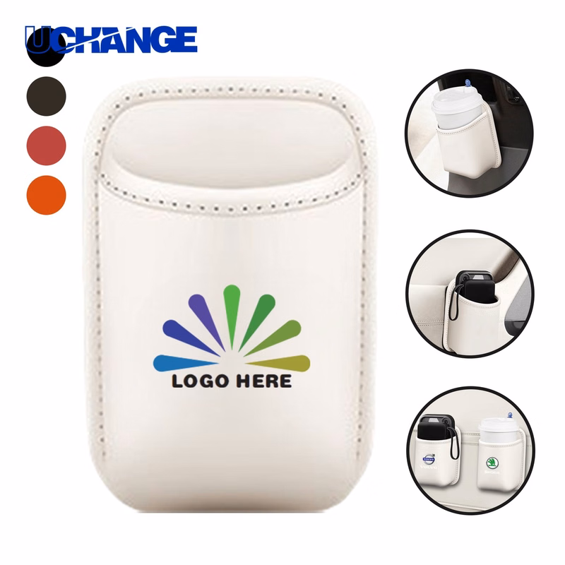 Vehicle Leather Door Cup Holder for Auto Interior