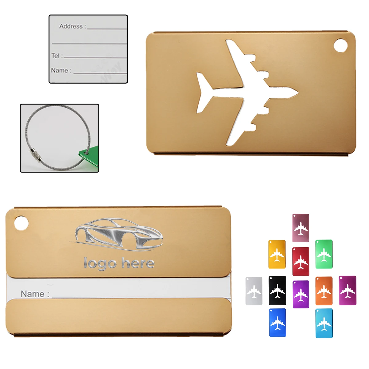 Custom Engraved Metal Baggage Tags 1