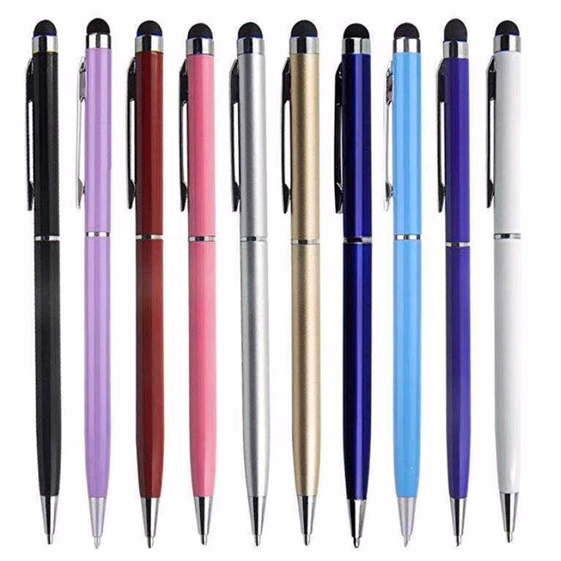 2 In 1 Capacitive Pen Metal Aluminum Twist Ballpoint Pens