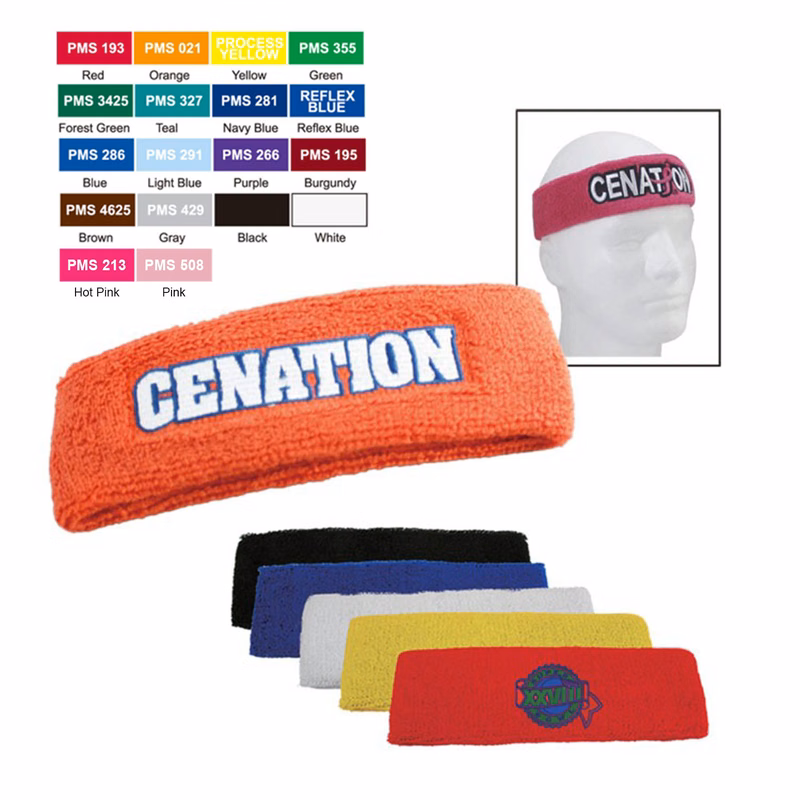Free Shipping Soft cotton/polyester Terry Cloth Sport Headband