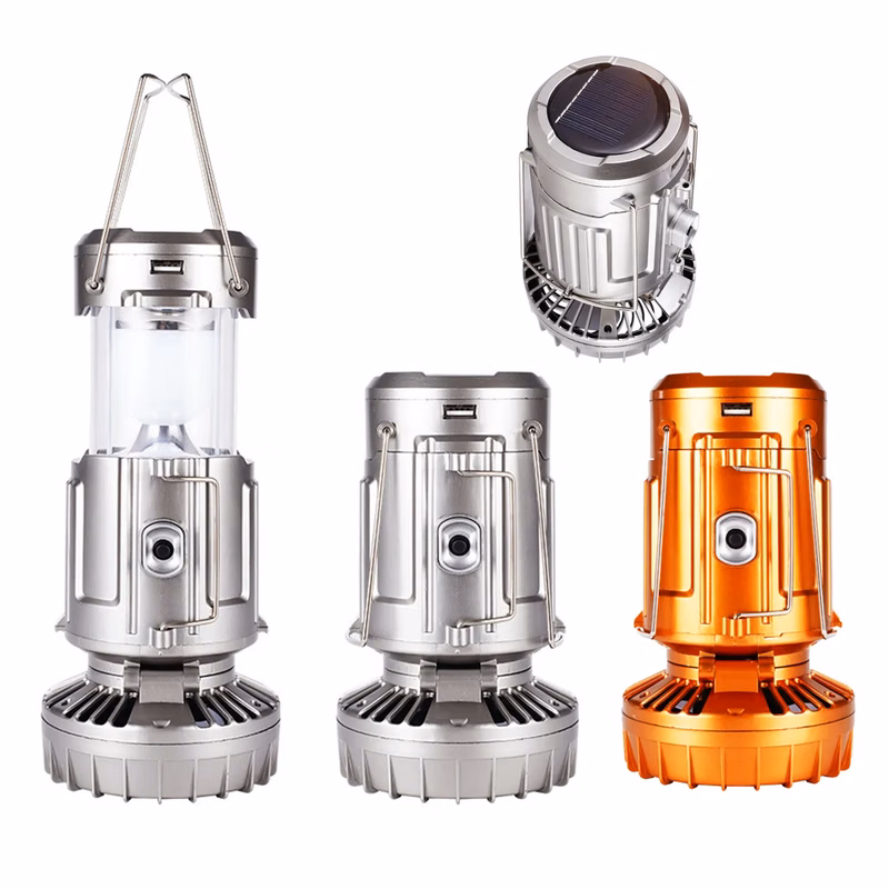 Solar Camping Lamps With Electric Fan
