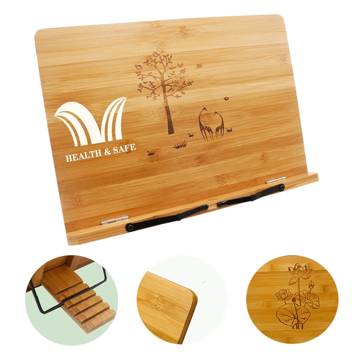 Bamboo And Wooden Adjustable Reading Holder 1