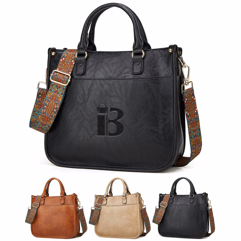 Vintage Large Capacity Pu Leather Handbag