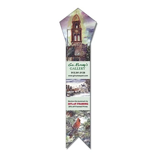 UV-Coated (1S) Bookmark - 2.25x8.5 Pentagon Shape -Extra-Thick - 14 pt. 1