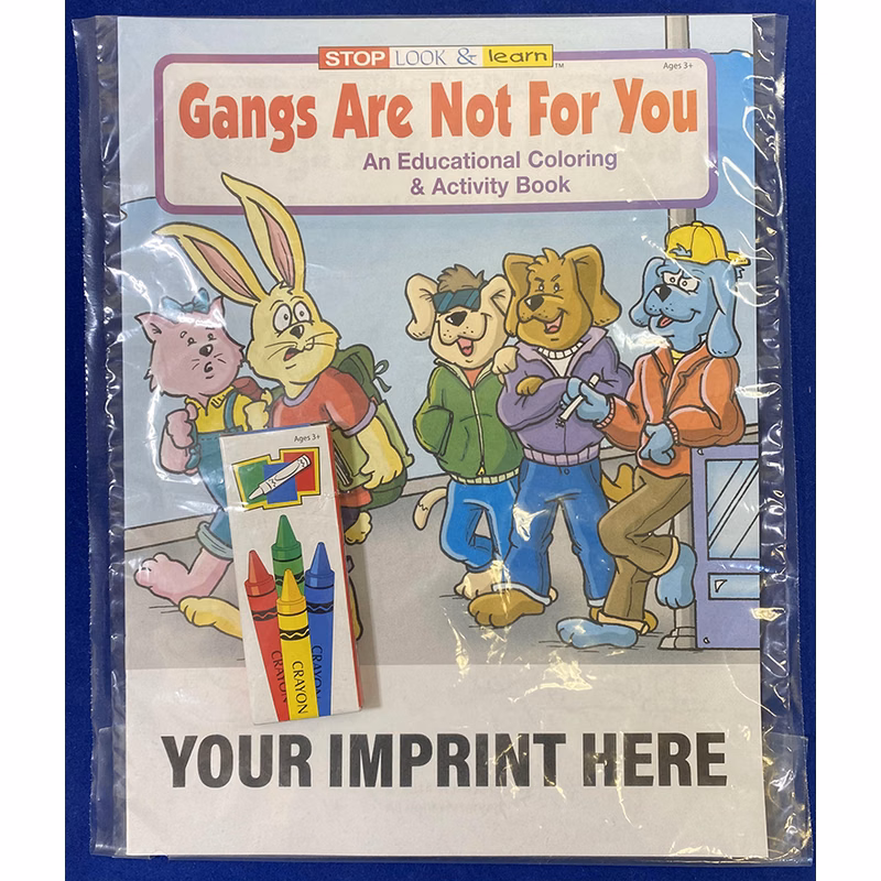 COLORING SET - Gangs are Not For You Coloring Book Fun Pack