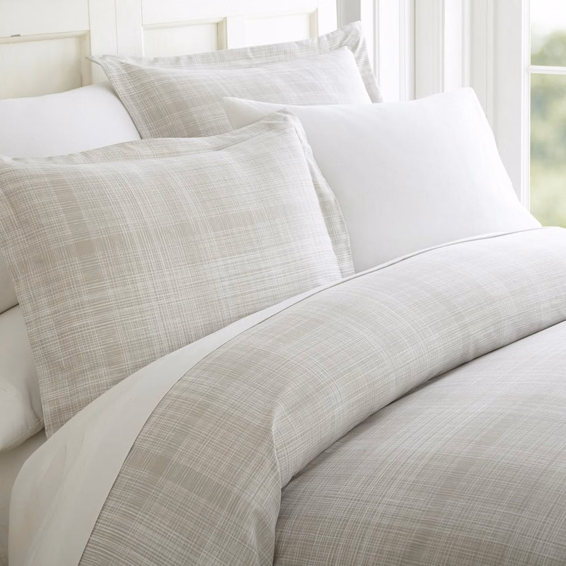 Duvet Cover Sets - Gray Thatch Pattern King 3 Piece