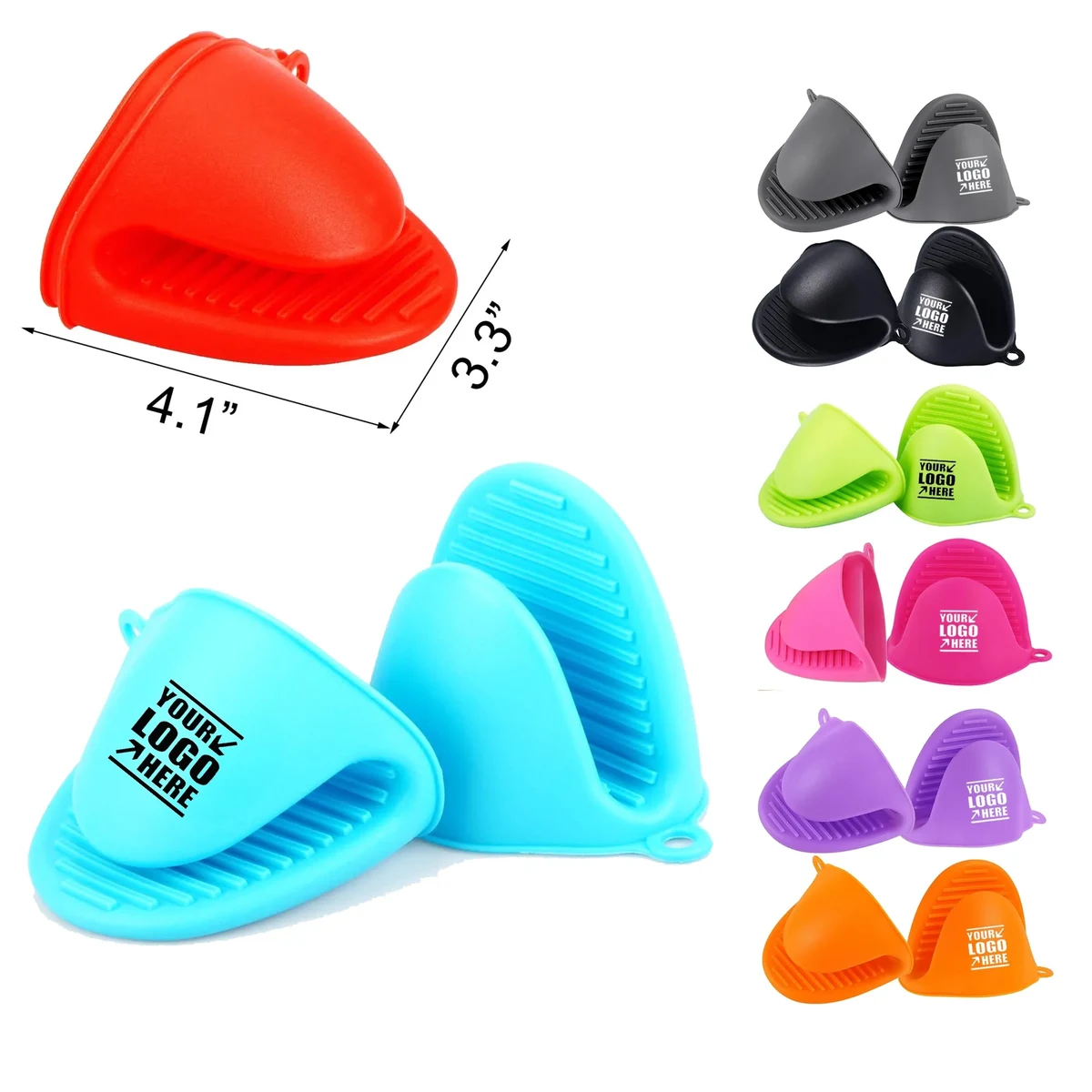 Mini Oven Gloves Silicone Heat Resistant Cooking Pinch Mitts 1