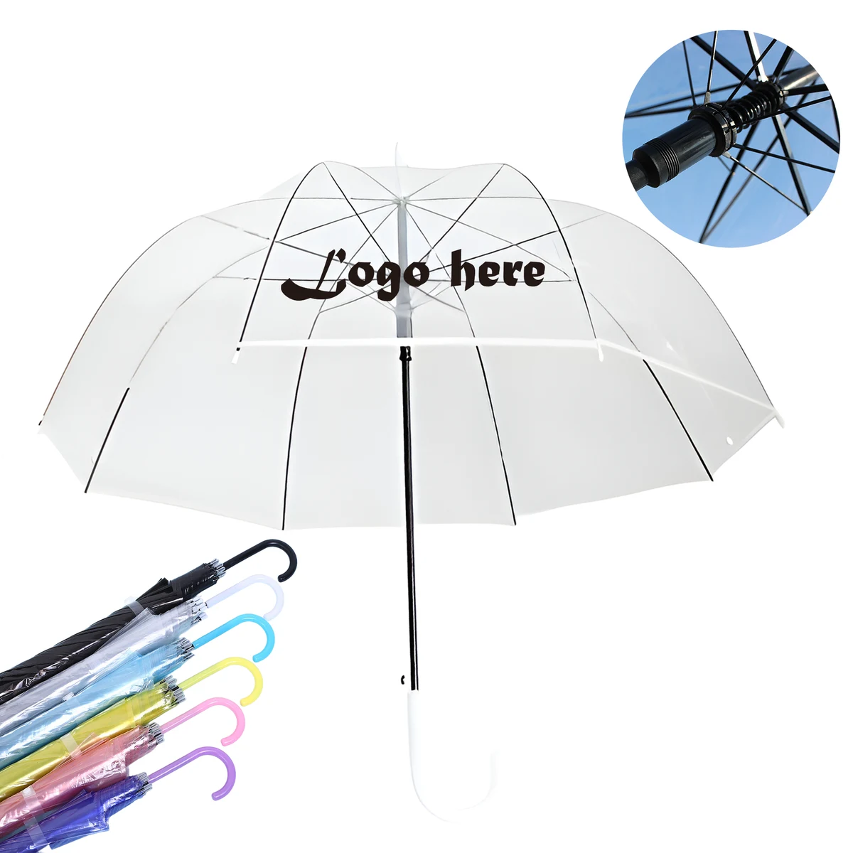 MOQ 20 PCS PVC Transparent Umbrella 1