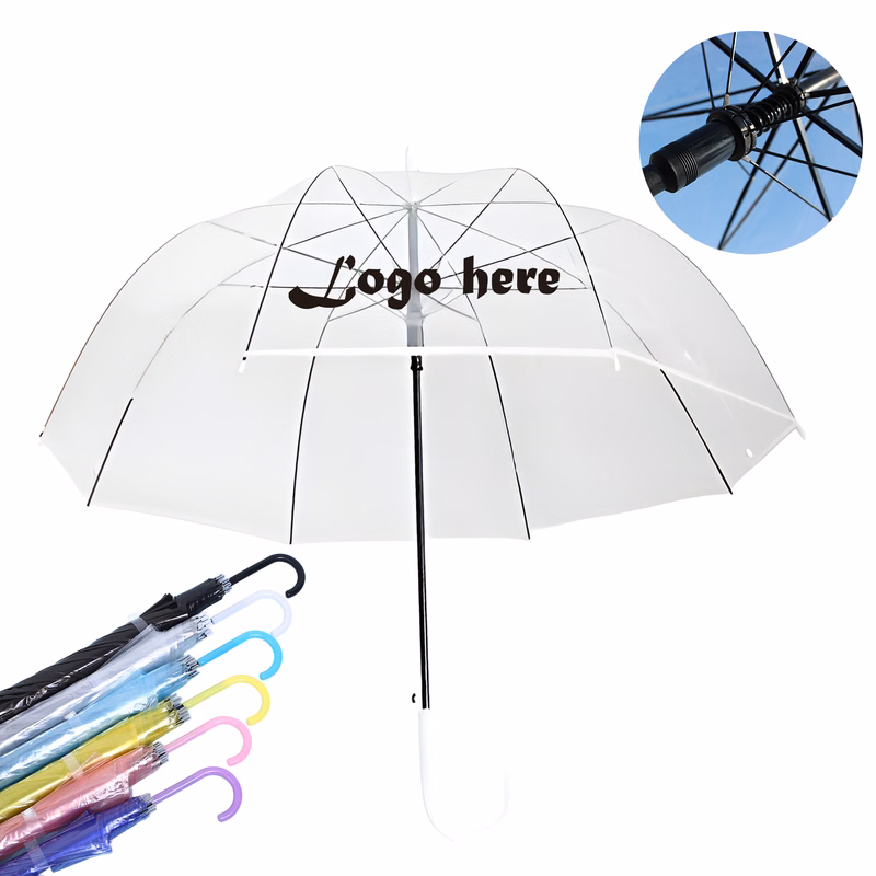 MOQ 20 PCS PVC Transparent Umbrella