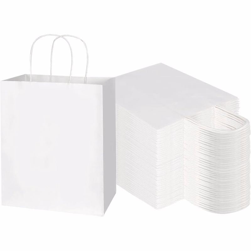White Take-out bags with handles