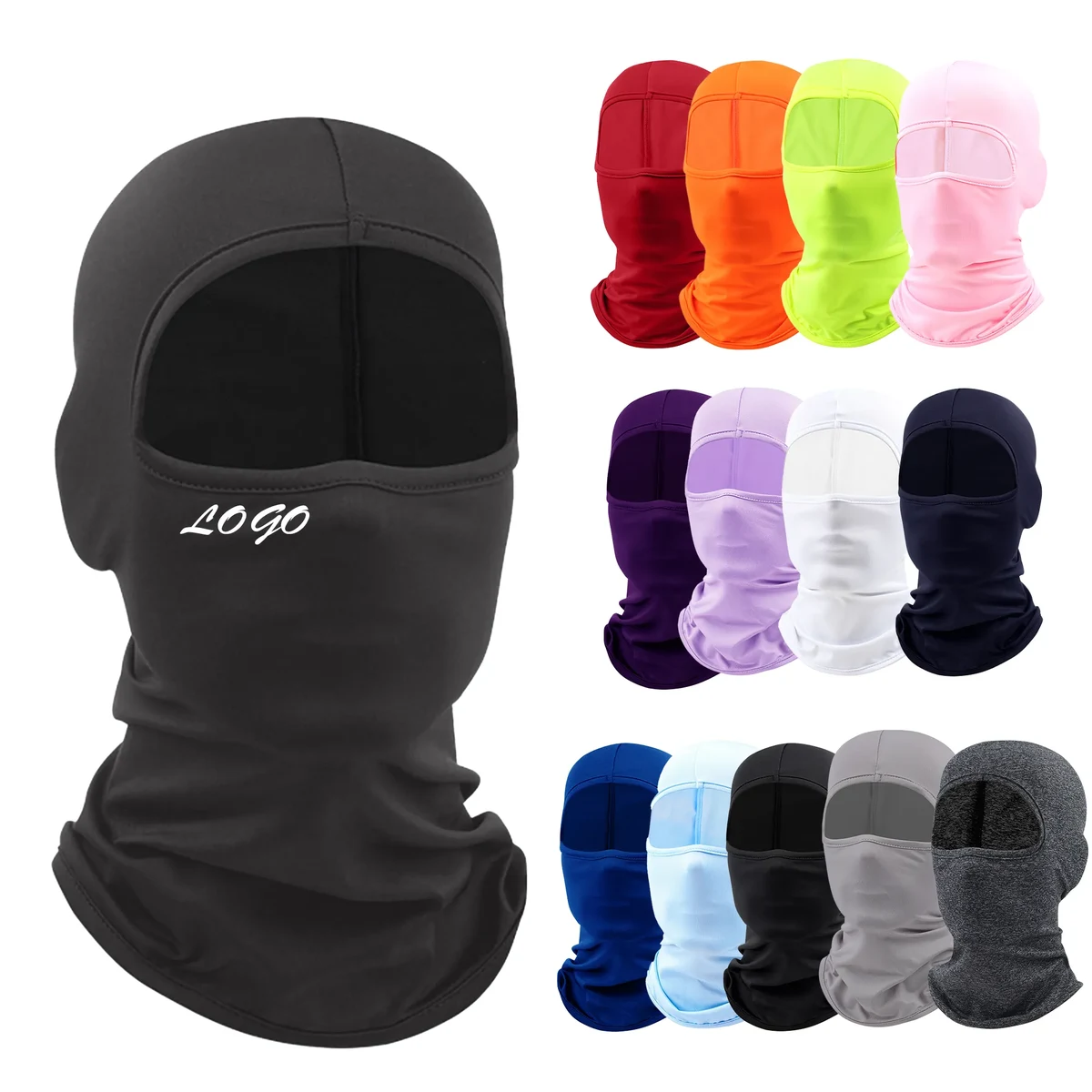 Sunblock Face Mask Windproof Neck Gaiter Cow Silk Made 1