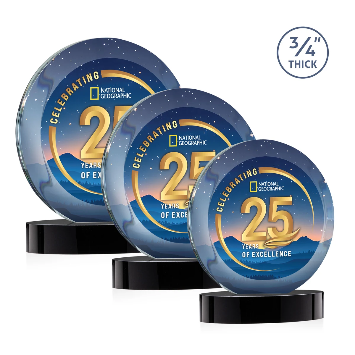 Gibralter Vividprint™ Award on Alberton Base - Black 1