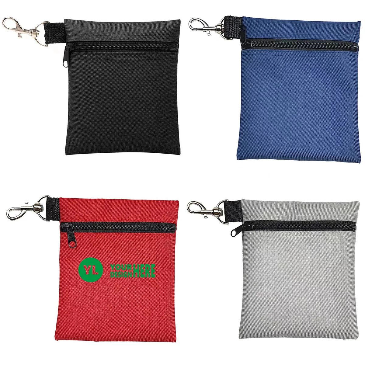 MOQ50 Professional Zipper Golf Ball Pouch Bag 1