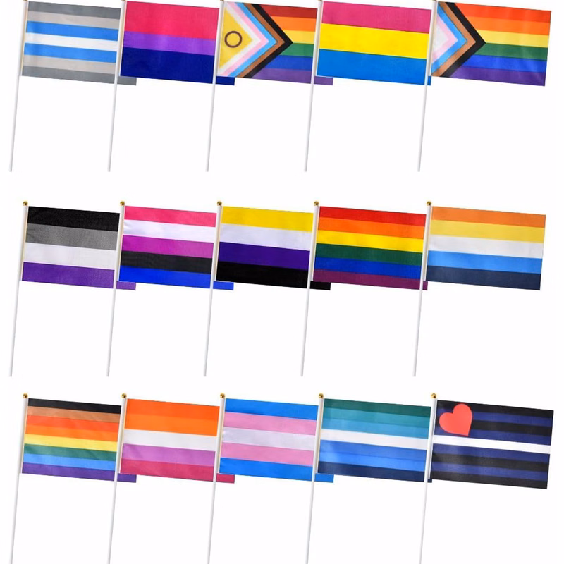 Small Waving Flag with Stick for Celebrations