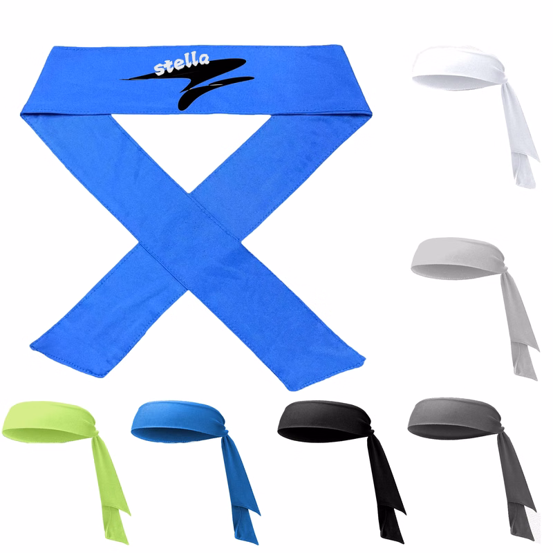 Breathable quick-drying sports headband with tie closure