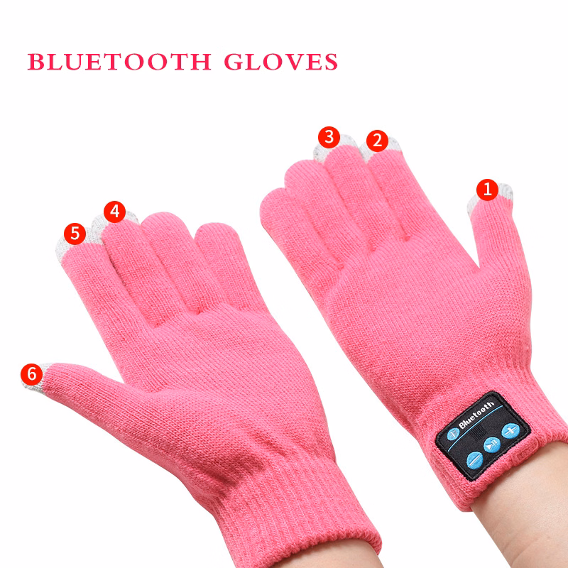 100% Acrylic Gloves With Touchscreen Function And Bluetooth