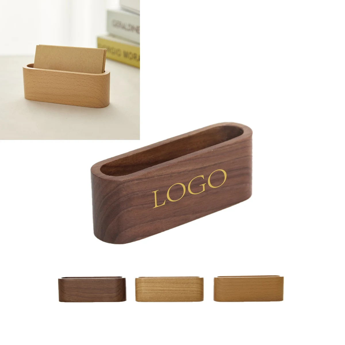 Black Walnut Business Card Holder 1