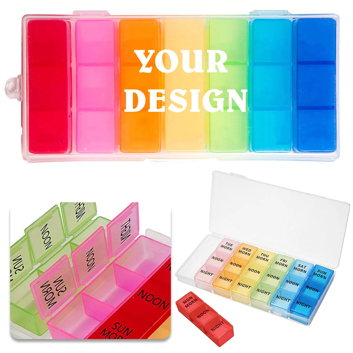 Plastic Seven Days Compartments Case 1