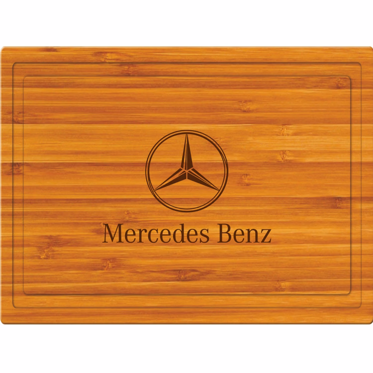 12" Rectangle Bamboo Cutting Board Thick Style with Juice Groove