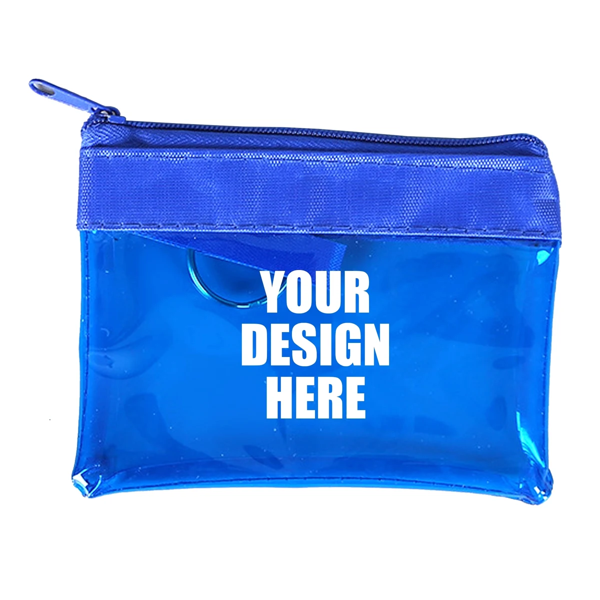 PVC Zippered Coin Purse With Key Ring 1
