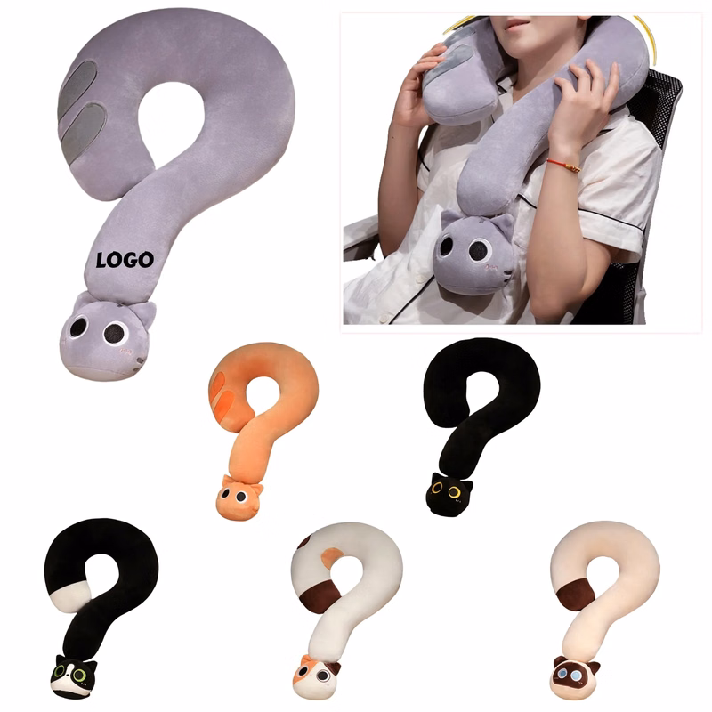 Question Mark Cat Neck Pillow