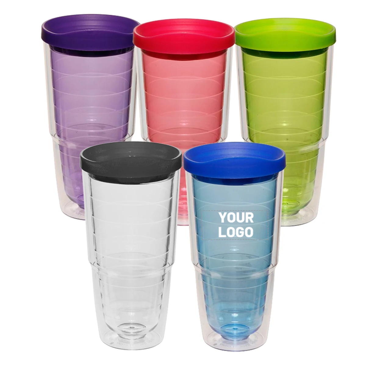 Double Wall Acrylic Tumbler with Lid, 24 oz. 1