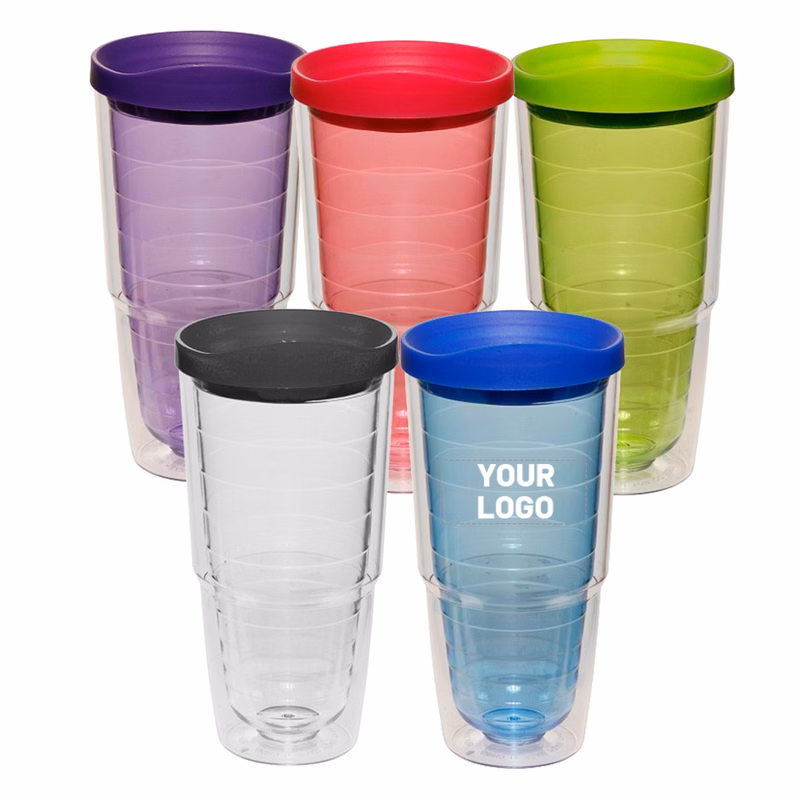 Double Wall Acrylic Tumbler with Lid, 24 oz.
