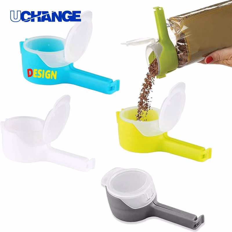 Food Storage Sealing Clips with Pour Spouts Organizer