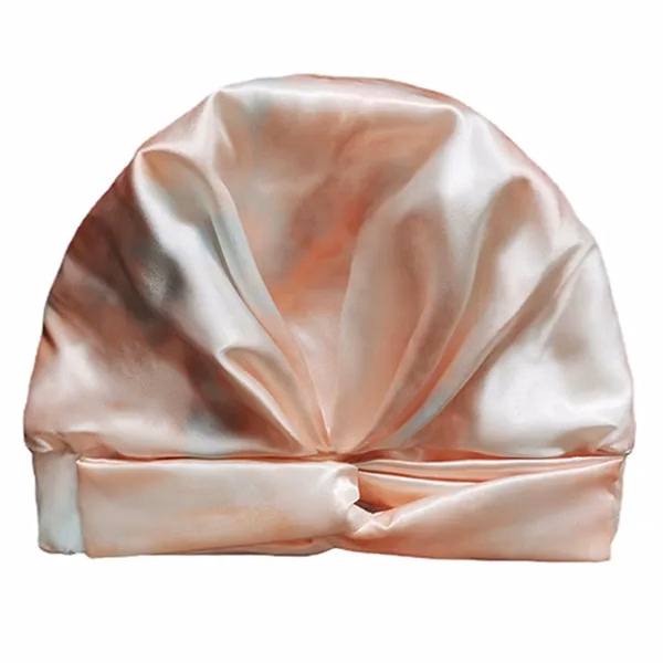 Solid Color Polyester Imitation Silk Nightcap