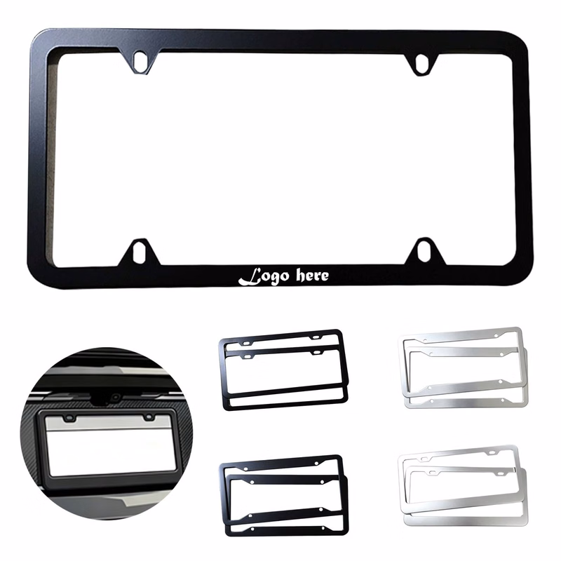 Durable 4-Hole Rust-Proof Car Tag Border
