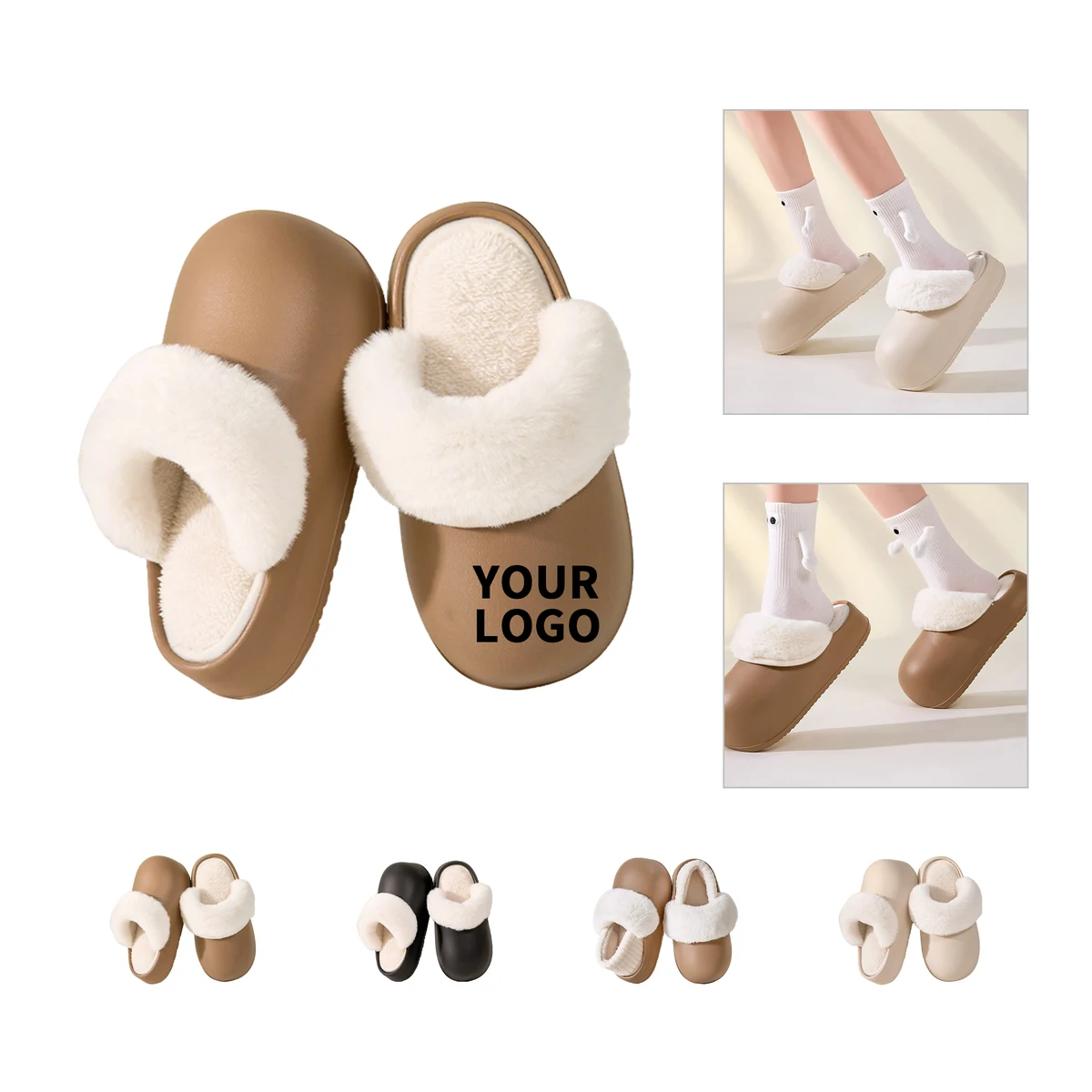 Washable Thick Soled Winter Velvet House Slipper 1