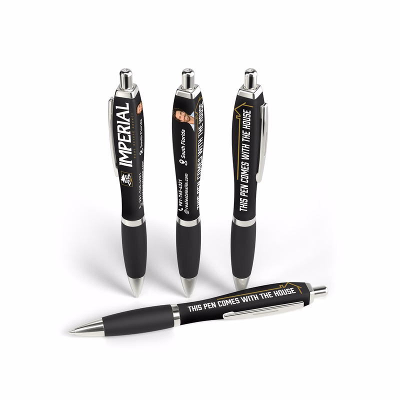 Squared Basset Satin Soft Touch Gel Performance Pen™ (Chrome) (Recycled)