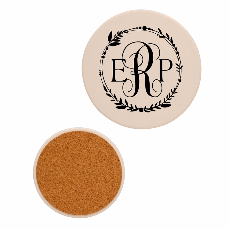 4" Round Absorbent Stone Coaster