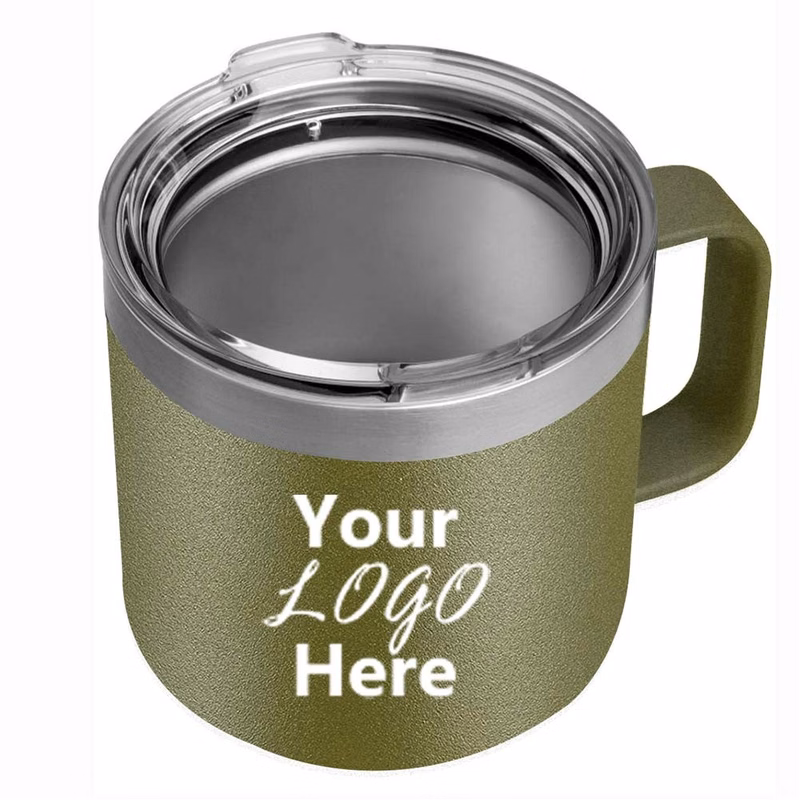 16 Oz. Coffee Mug Double Insulated Stainless Steel With Open Sip Lid