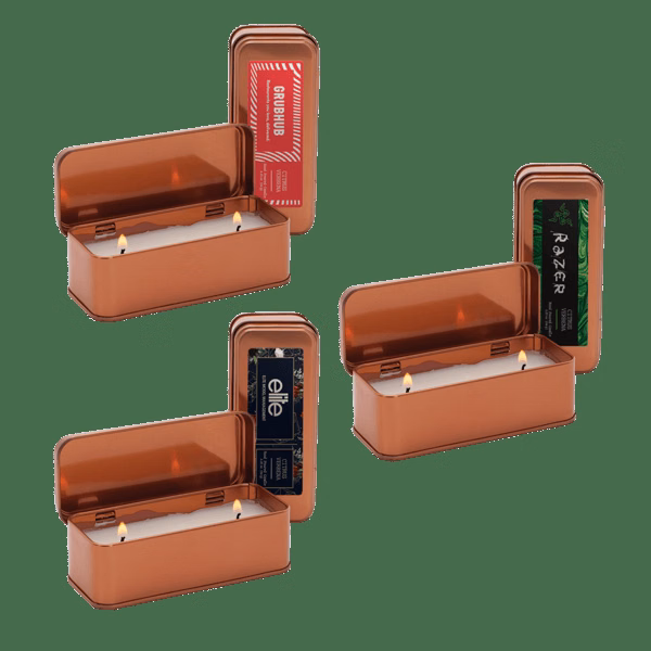 2.25 oz. Scented Copper Rectangular Candle