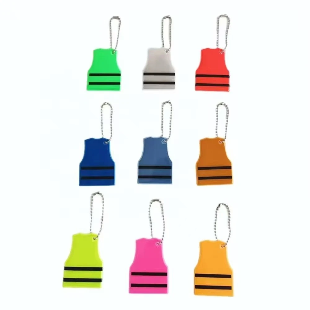 Custom Reflective Safety Vest PVC Keychain 1