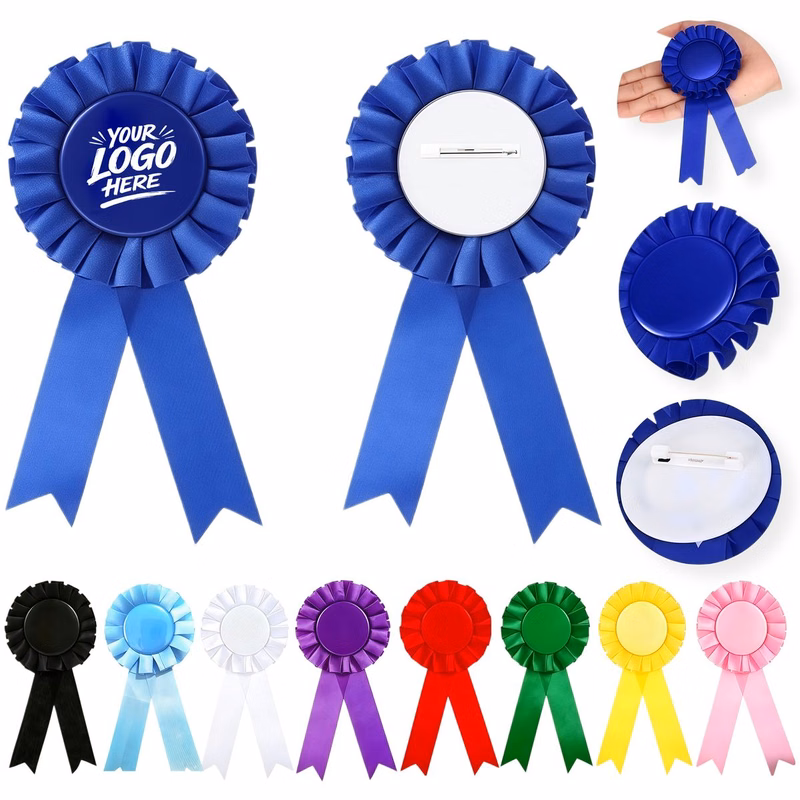 Tinplate Rosette Badge For Award Ceremony And Party