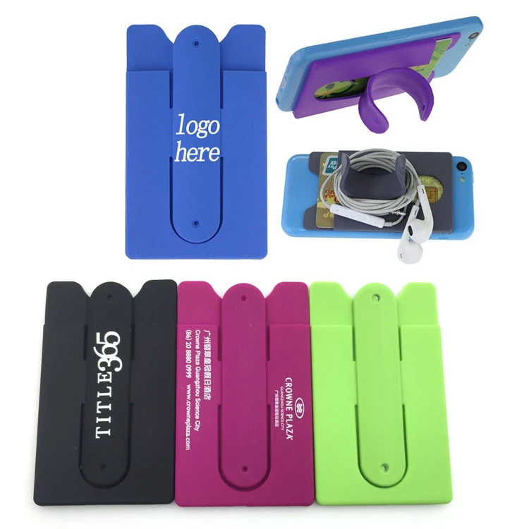 3 in 1 Silicone Phone Card Holder With Stand 1