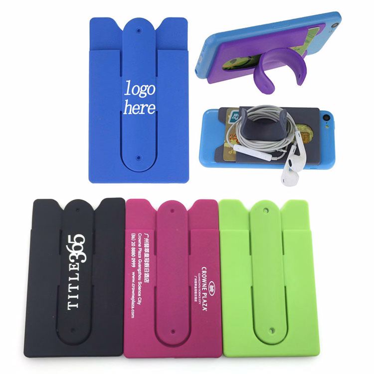 3 in 1 Silicone Phone Card Holder With Stand