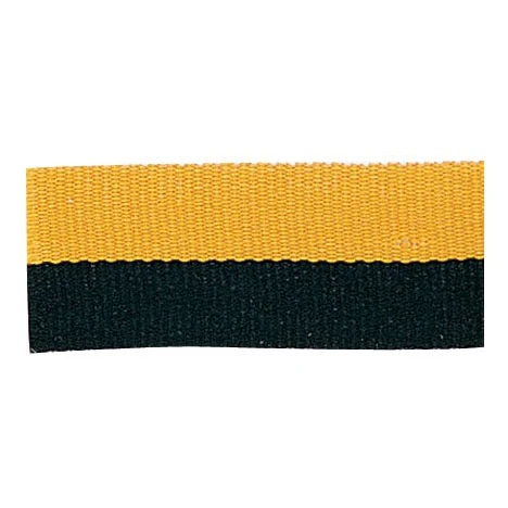 Black/Gold "V" Neck Ribbon with Clip, 1 1/2" wide 1
